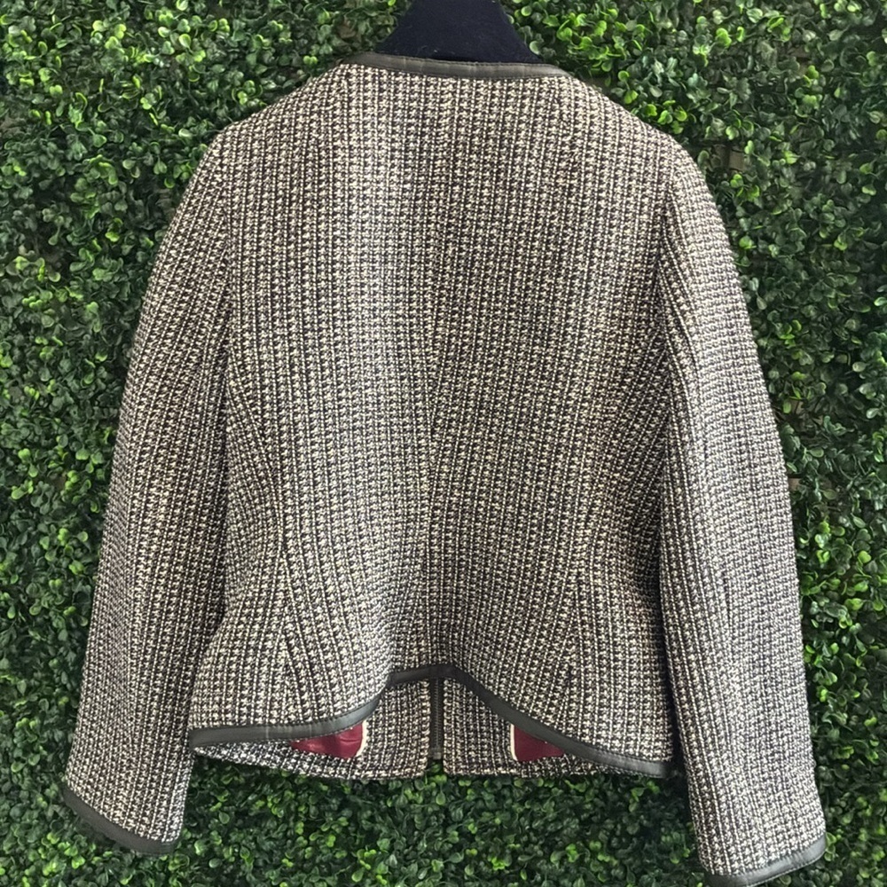 NWT Banana Republic Tweed Faux Leather Jacket - Picture 6 of 15